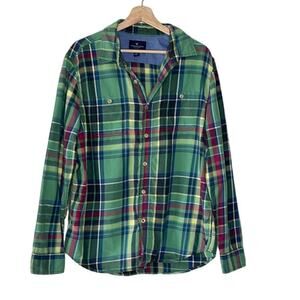 AMERICAN EAGLE LONG SLEEVE  MULTICOLOR PLAID MEN'S SHIRT‎ SIZE L